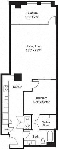 1AD floor plan