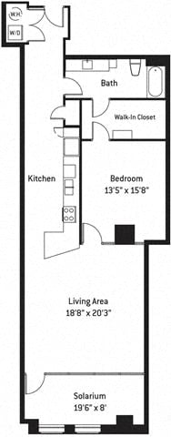 Floor plan layout diagram for 1AE