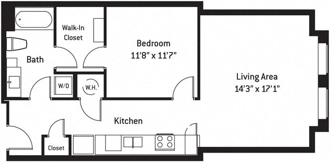Floor plan layout diagram for 1A-J (Affordable Housing)