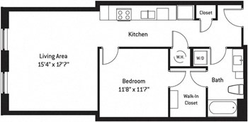 1B-J (Affordable Housing) floor plan