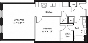 1B floor plan