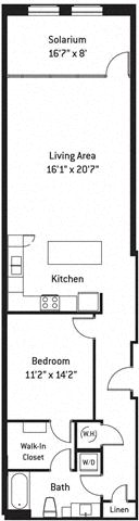 Floor plan layout diagram for 1Y