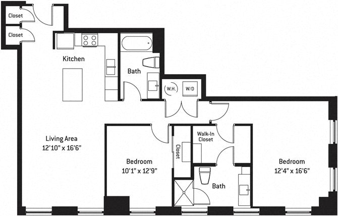 Floor plan layout diagram for 2A