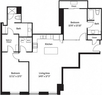2D-J (Affordable Housing) floor plan