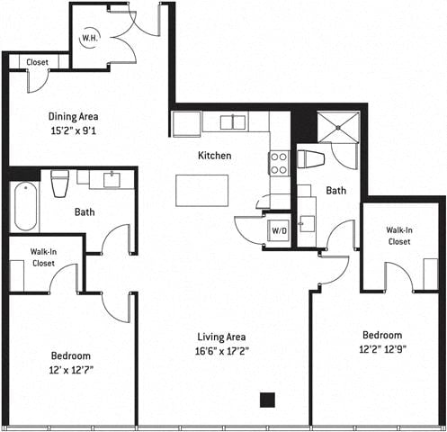 Floor plan layout diagram for 2F