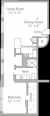 Floor plan layout diagram for 1AA
