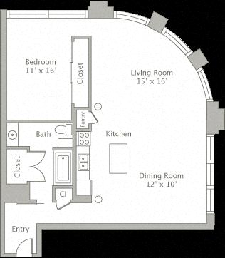 Floor plan layout diagram for 1AE