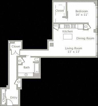 Floor plan layout diagram for 1AF