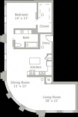 Floor plan layout diagram for 1AK