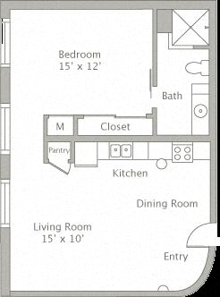 Floor plan layout diagram for 1D