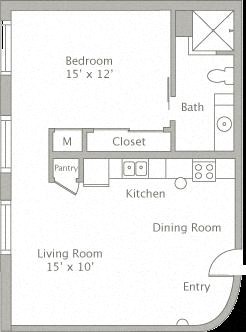 1D floor plan