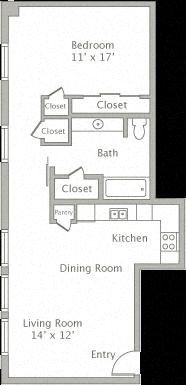 1N floor plan
