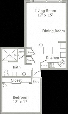 Floor plan layout diagram for 1Q