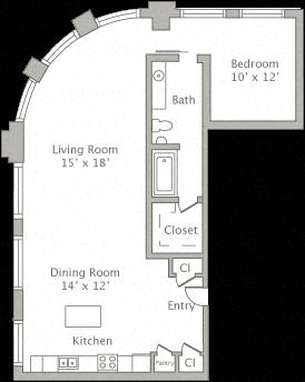 Floor plan layout diagram for 1Z