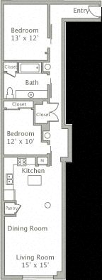Floor plan layout diagram for 2C