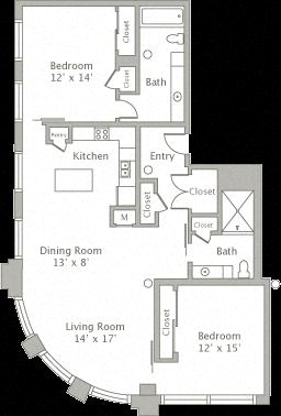 Floor plan layout diagram for 2D