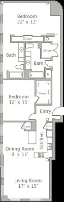 Floor plan layout diagram for 2K