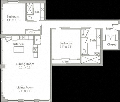 Floor plan layout diagram for 2L