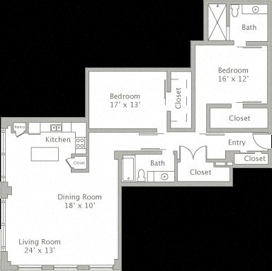 Floor plan layout diagram for 2N