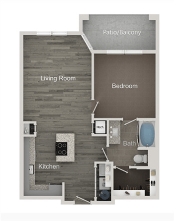 1E floor plan