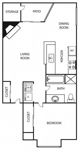 Floor plan layout diagram for 1F