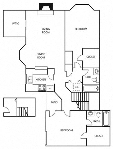 Floor plan layout diagram for 2F