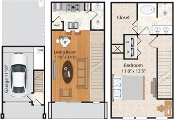1A w/ Balcony Renovation 2 floor plan
