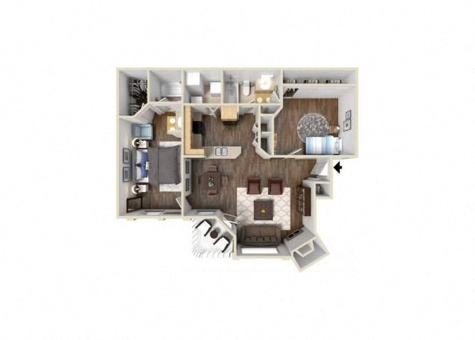 Floor plan layout diagram for 2A