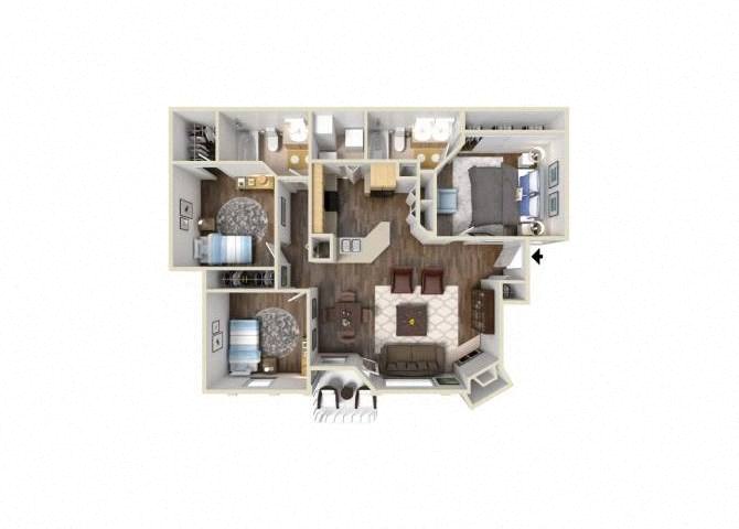 Floor plan layout diagram for 3A