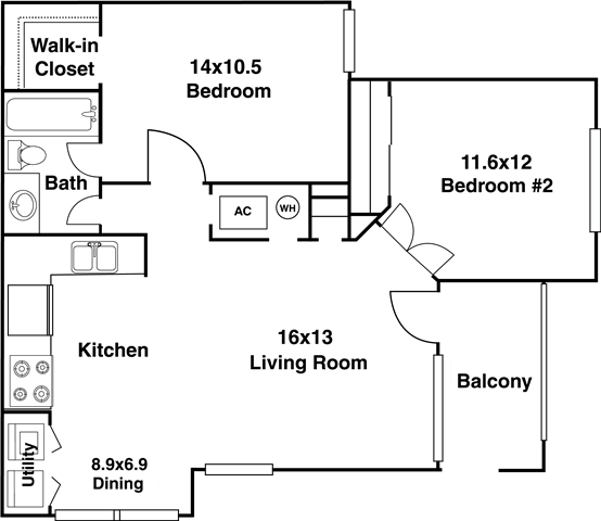 Floor plan layout diagram for 2A Renovation 2