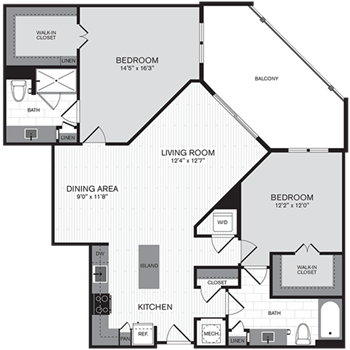 2Q w/ Balcony floor plan