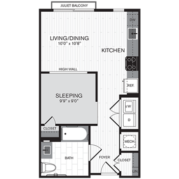 SB w/ Balcony floor plan