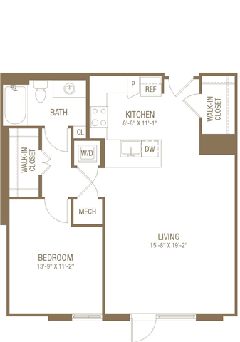 Floor plan layout diagram for 1C Renovation 2