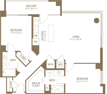 2G-J w/ Balcony (Affordable Housing) floor plan