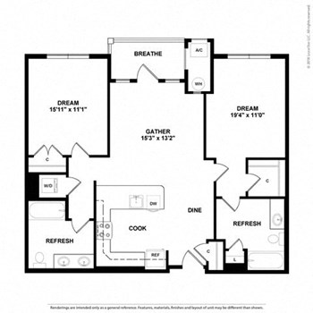 2Q w/ Balcony floor plan