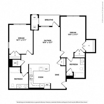 2Z w/ Balcony floor plan