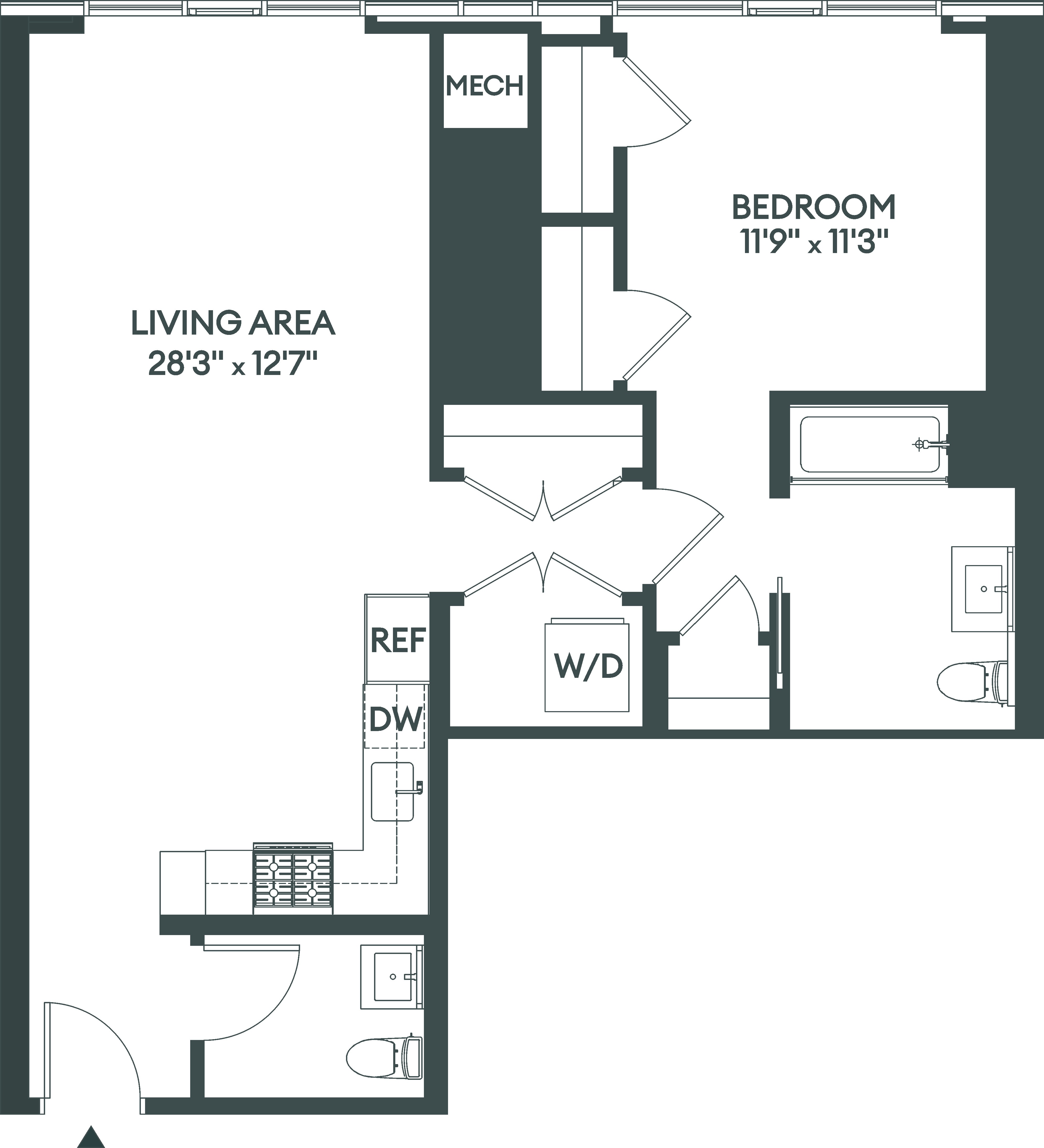 Floor plan layout diagram for 1L