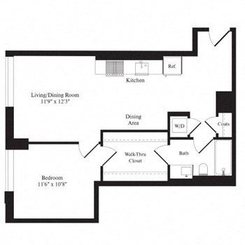 1J floor plan
