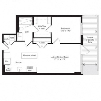 1N floor plan