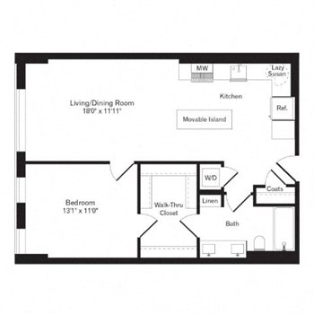 1Q floor plan