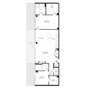 2AD Penthouse floor plan