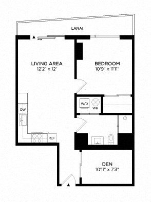 1AB floor plan