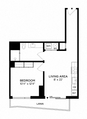 Floor plan layout diagram for 1A