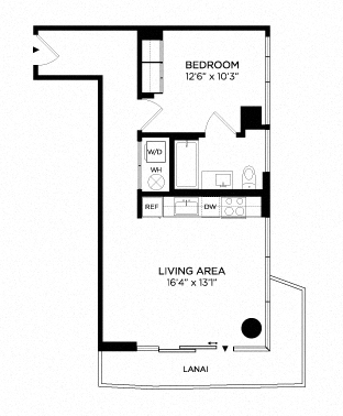 Floor plan layout diagram for 1C