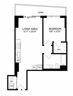 Floor plan layout diagram for 1L