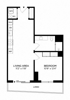 1R floor plan