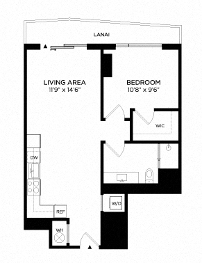 Floor plan layout diagram for 1V