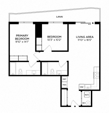 Floor plan layout diagram for 2A