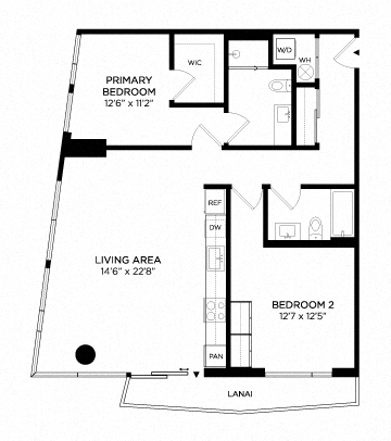 Floor plan layout diagram for 2Q