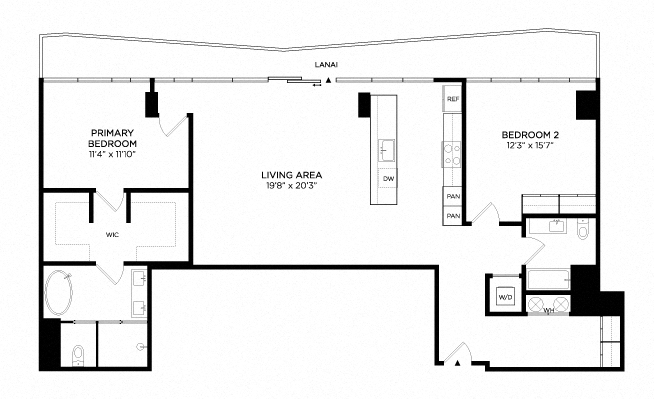 Floor plan layout diagram for 2X